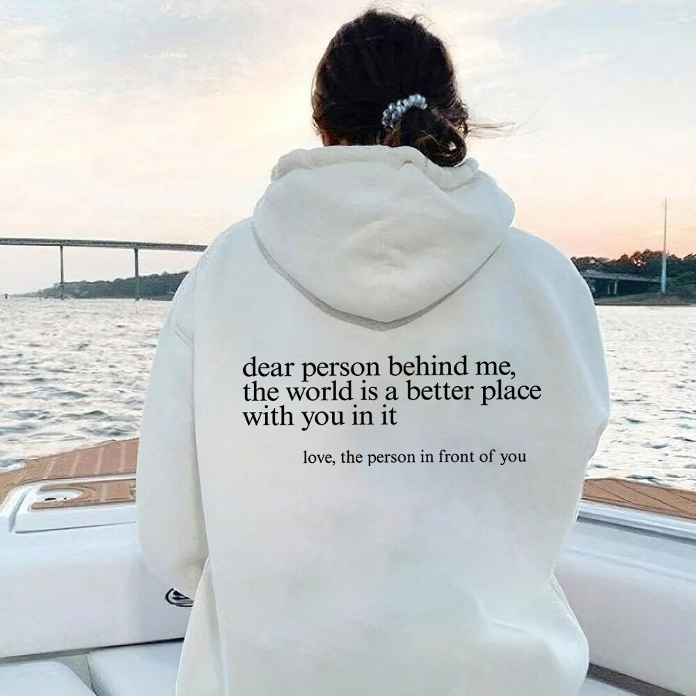 Cher Personne – Hoodie avec impression dos statement
