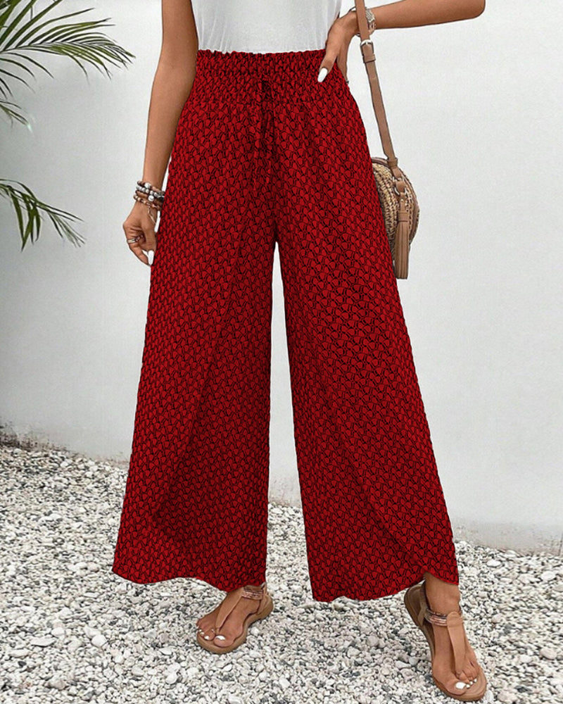 Zola – Pantalon d'été taille haute & motif