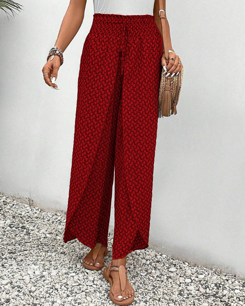 Zola – Pantalon d'été taille haute & motif