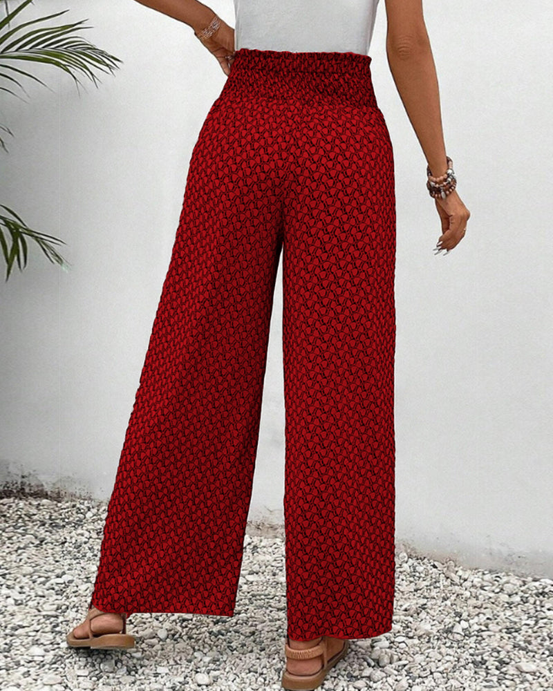 Zola – Pantalon d'été taille haute & motif