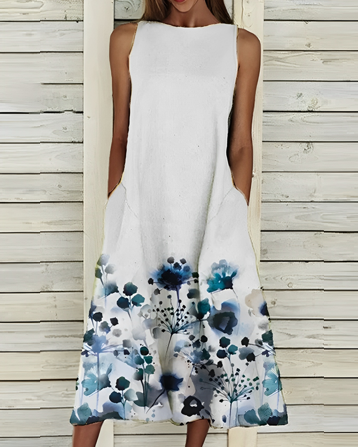 Marlene – Robe midi à motif floral