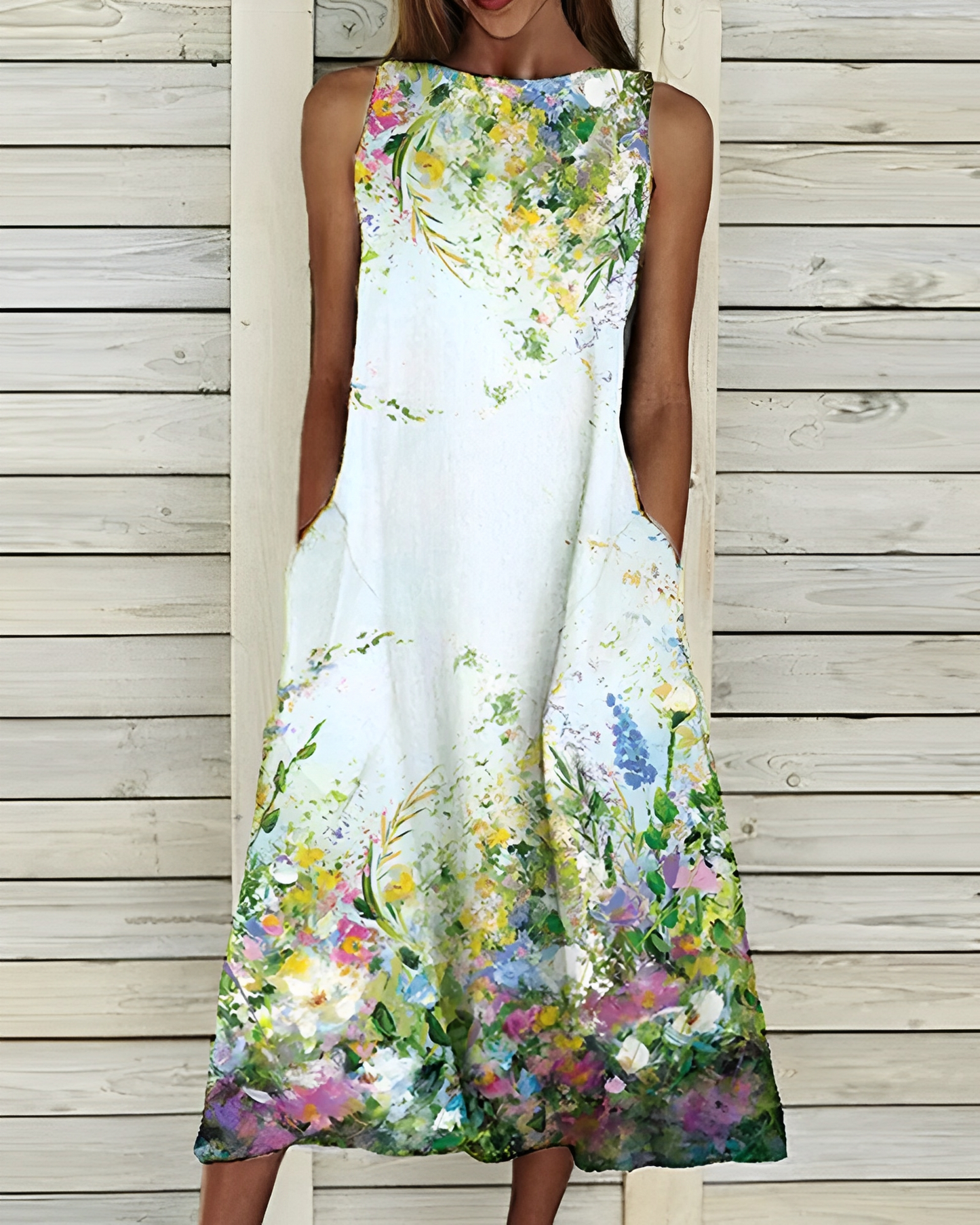 Marlene – Robe midi à motif floral