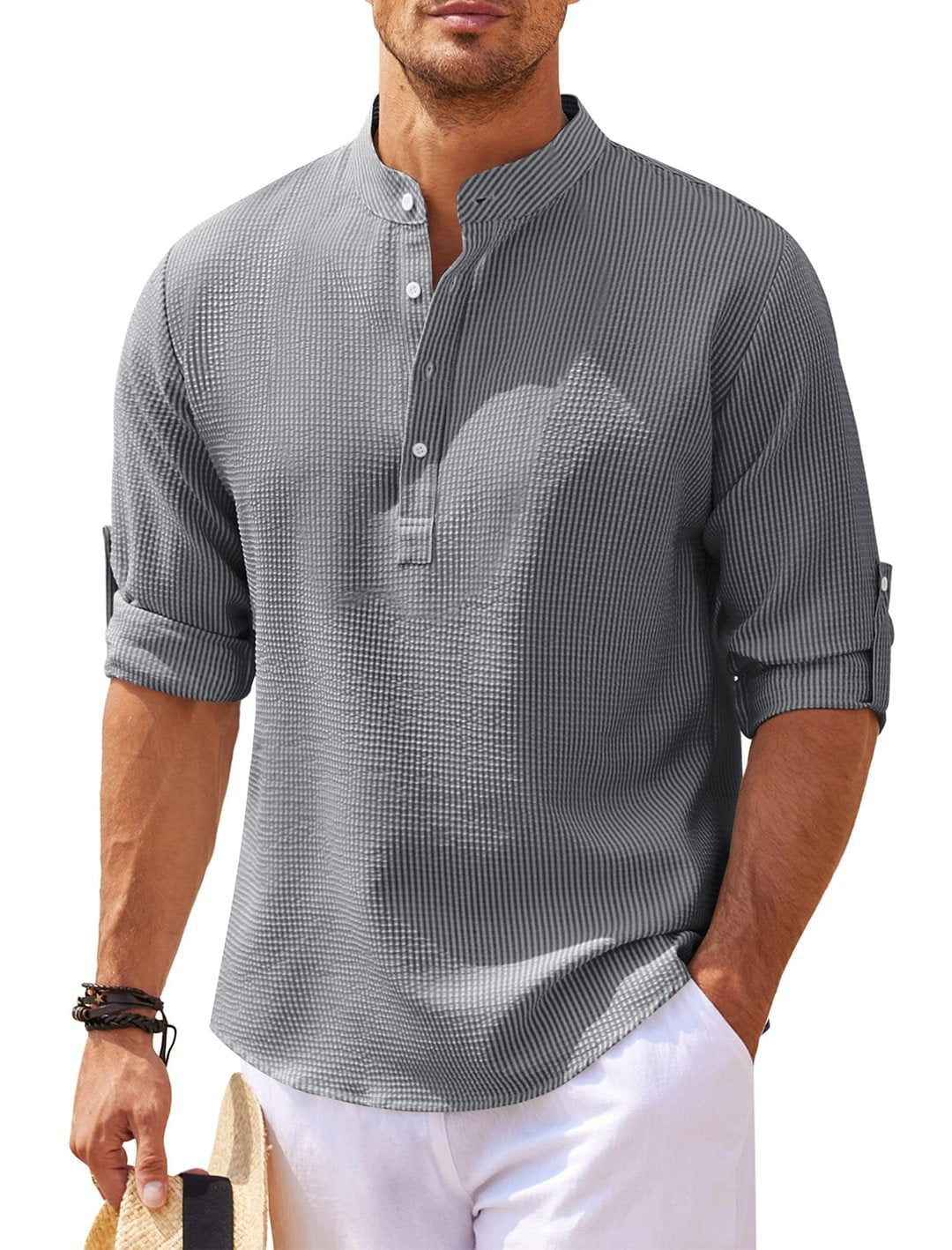 Cormac – Chemise en lin à manches longues pour hommes