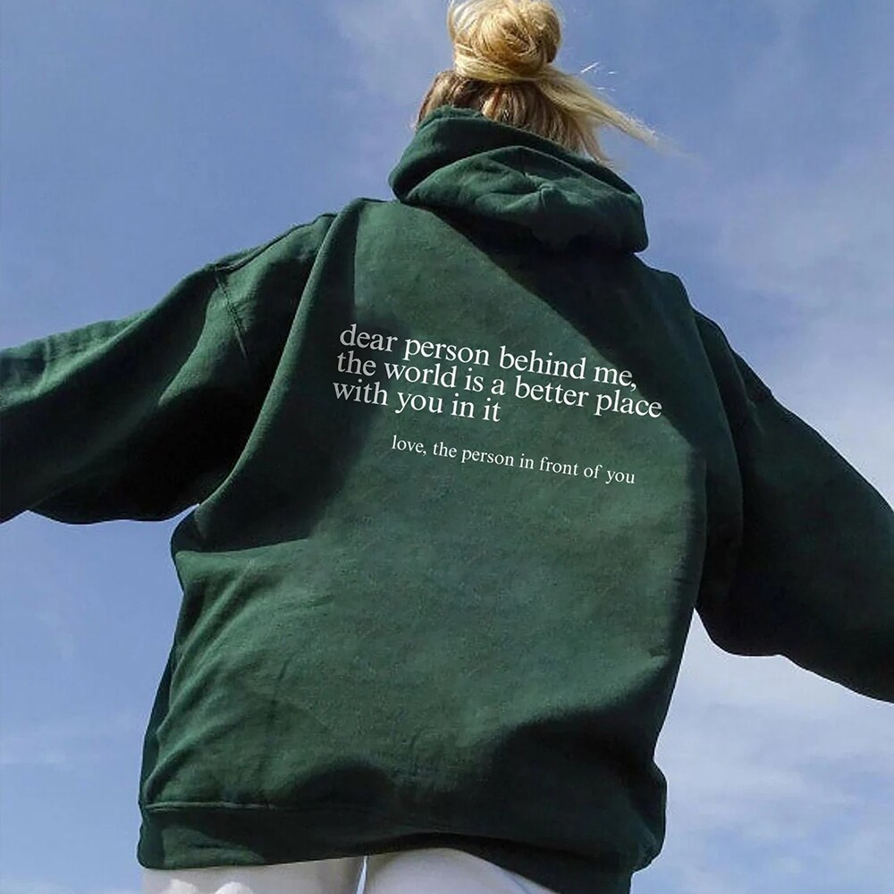 Cher Personne – Hoodie avec impression dos statement