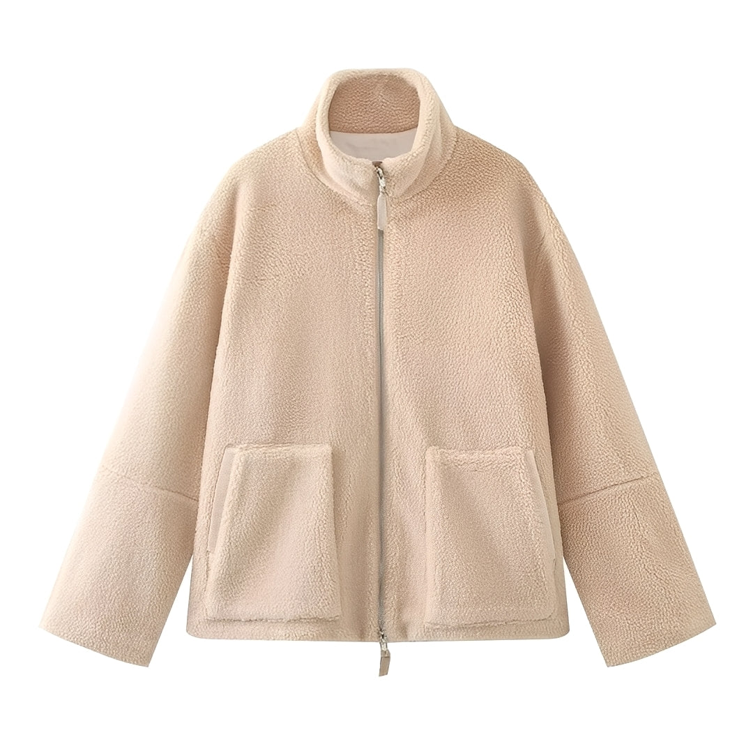 Quincy - Manteau en laine épaisse avec col roulé pour femmes