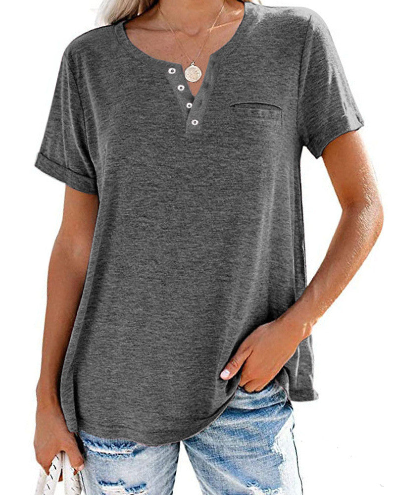 Élodie – Blouse Femme à Manches Courtes