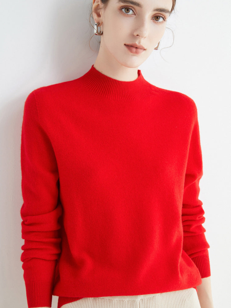 Rhoda - Pull en cachemire simple pour femmes