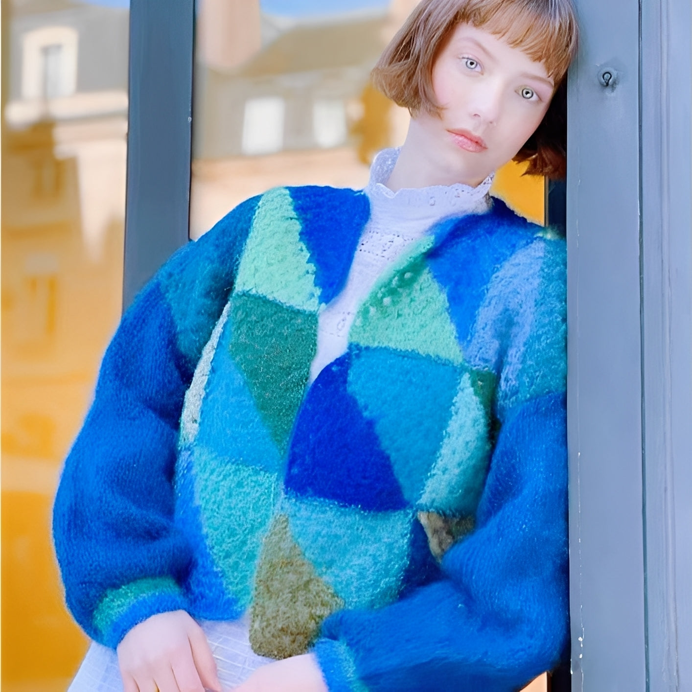 Luna - Pull douillet pour femmes avec couleurs opposées