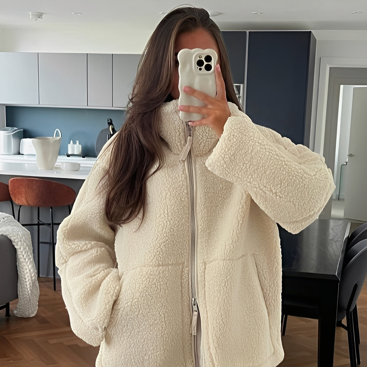 Quincy - Manteau en laine épaisse avec col roulé pour femmes