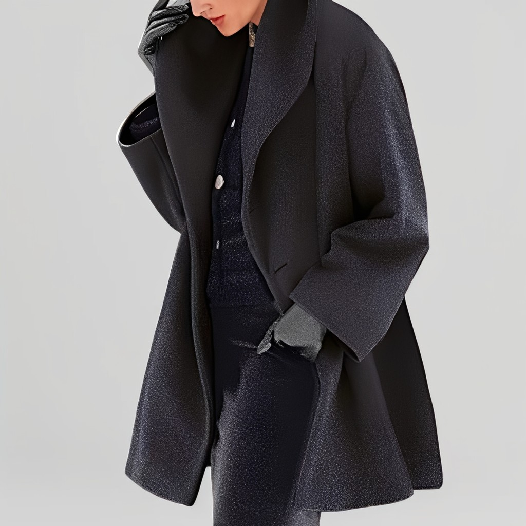Natalia - Veste large et à la mode en laine pour femmes