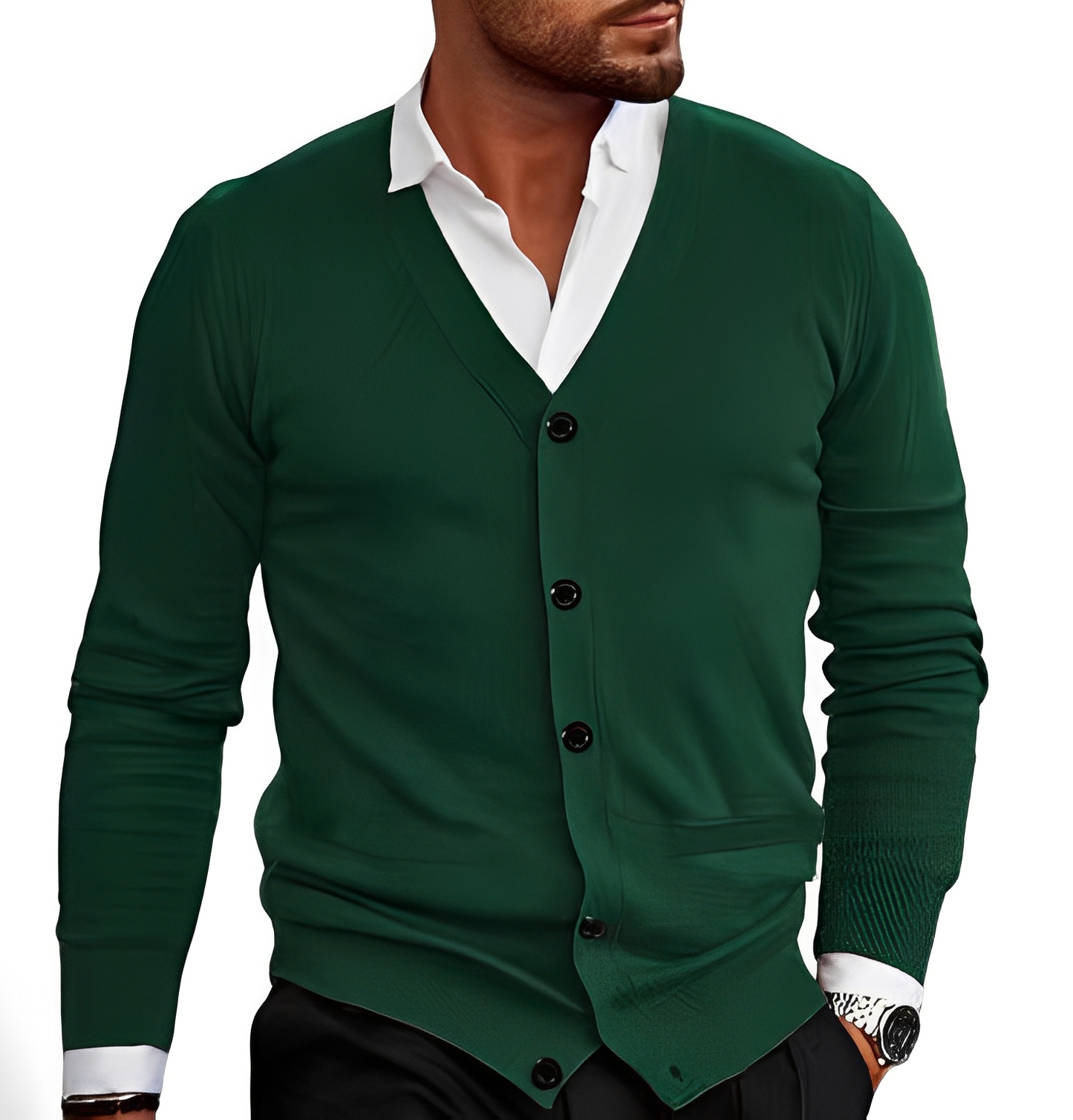 Kyler - Cardigan tendance avec boutons pour hommes