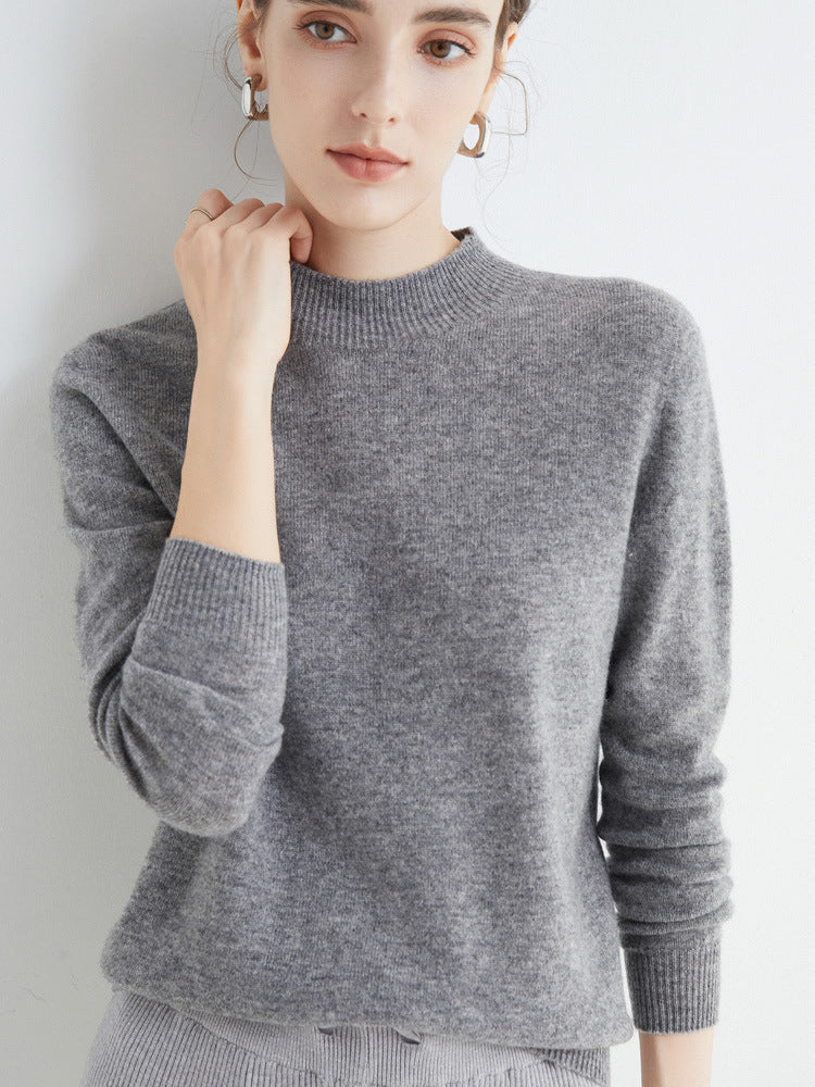 Rhoda - Pull en cachemire simple pour femmes