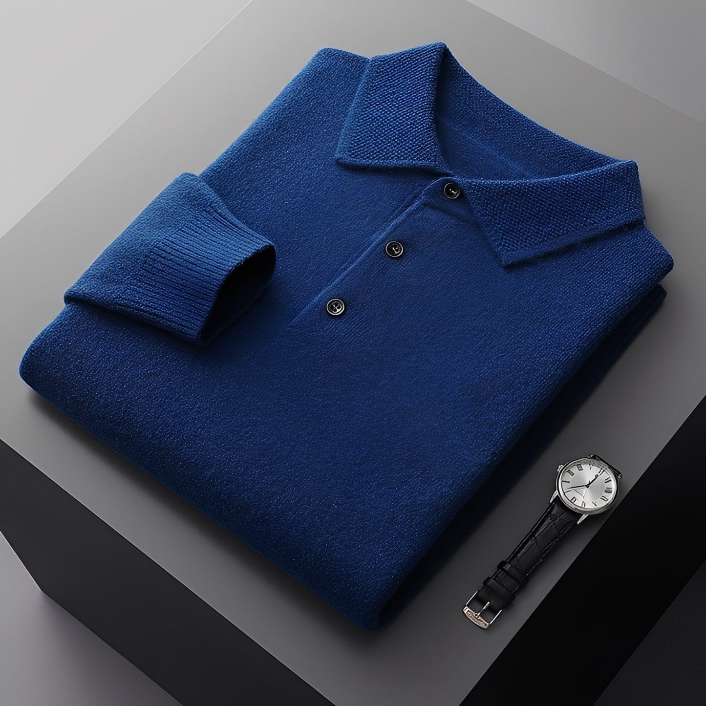 Romilly - Pull Polo en Cachemire Élégant pour Hommes