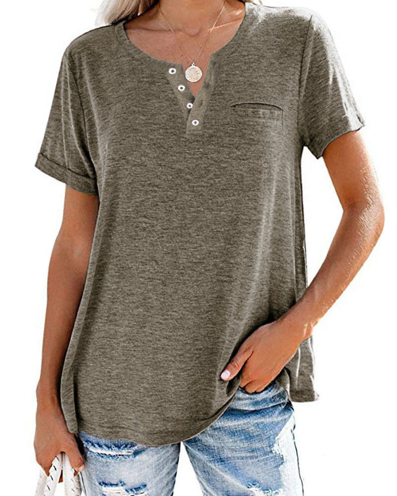 Élodie – Blouse Femme à Manches Courtes