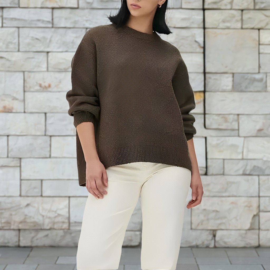 Shanelle - Sweat-shirt Classique à Col Rond pour Femmes