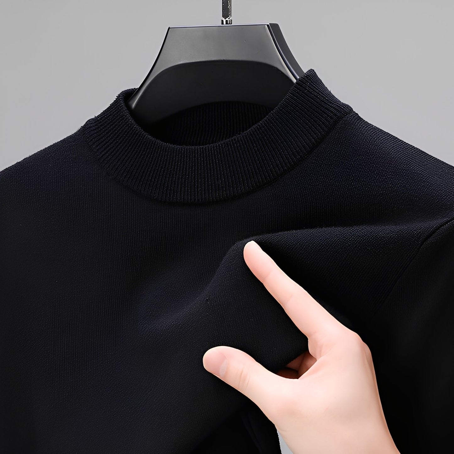 Davis - Pull décontracté en cachemire pour hommes avec ourlet