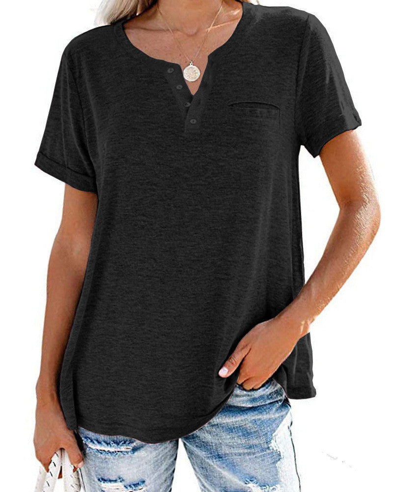 Élodie – Blouse Femme à Manches Courtes
