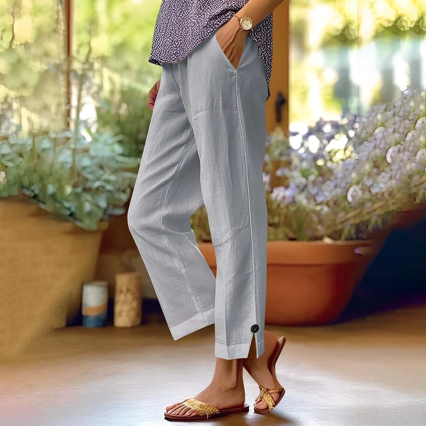 Kassia - Pantalon d'été en lin pour femme