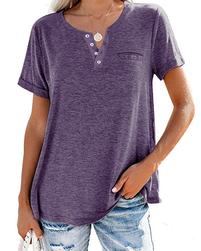 Élodie – Blouse Femme à Manches Courtes
