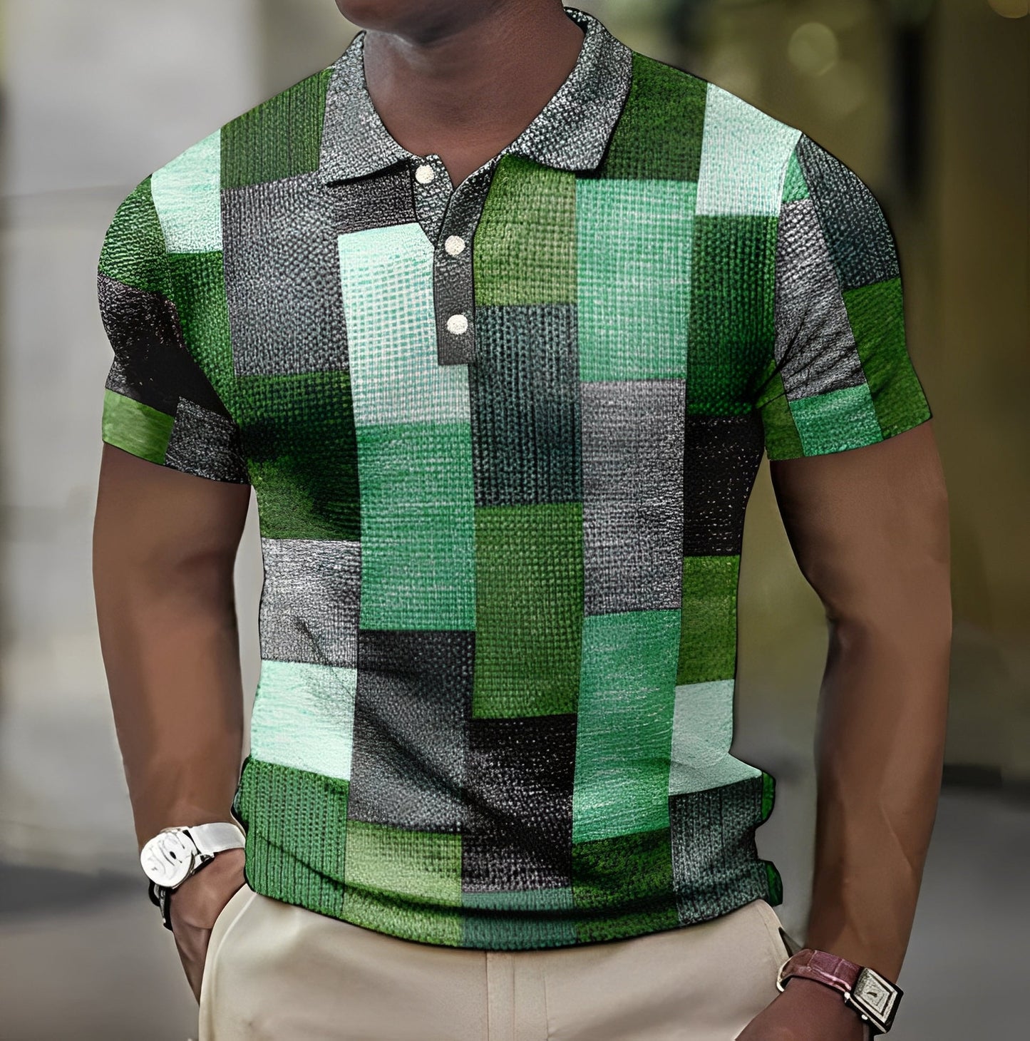 Reginald - Polo homme multicolore élégant