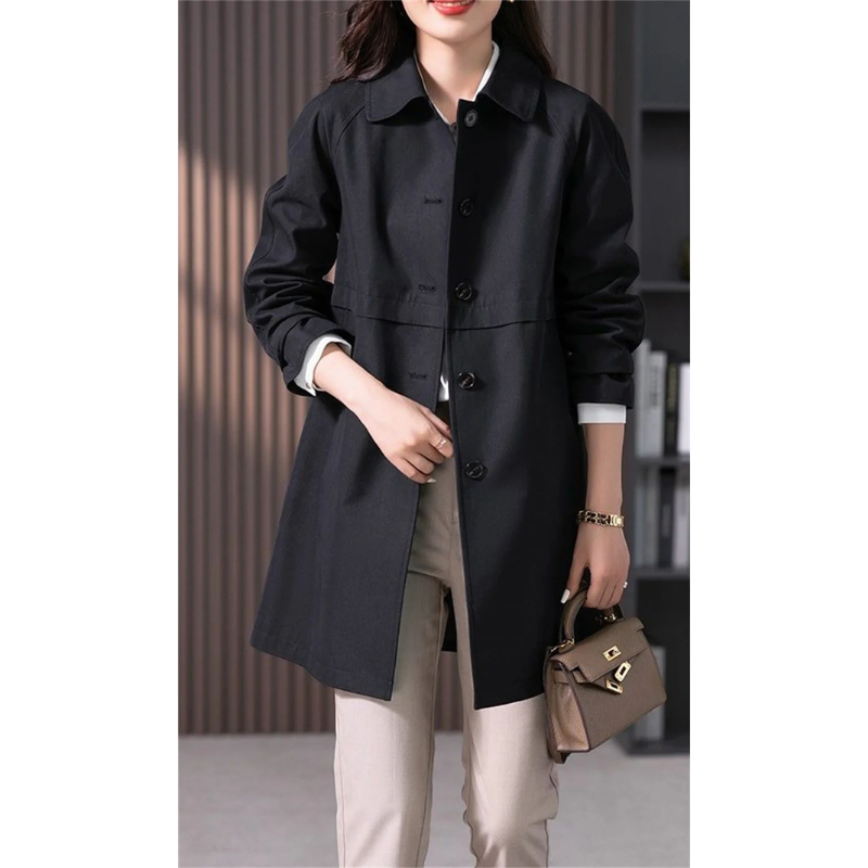 Elise – Court Trenchcoat avec Bouton