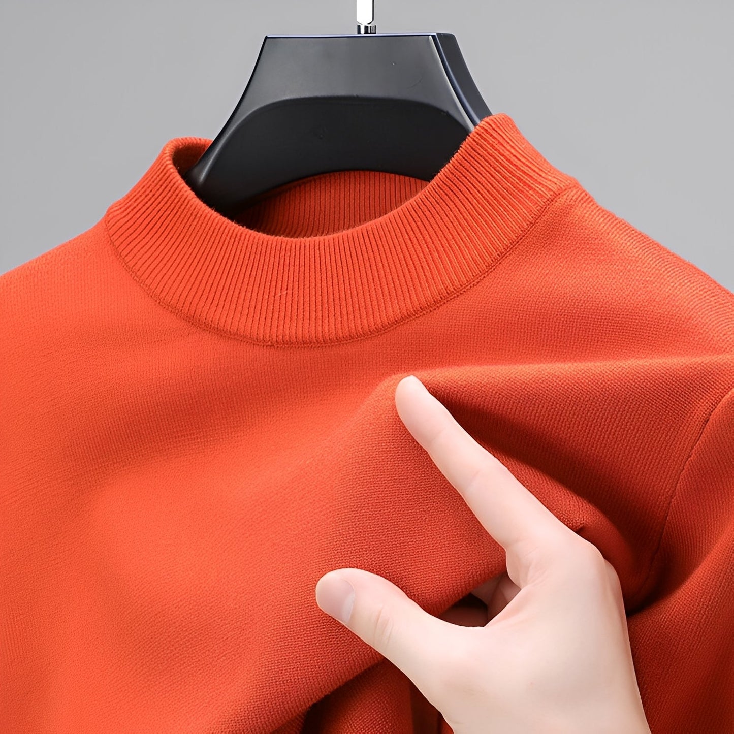 Davis - Pull décontracté en cachemire pour hommes avec ourlet