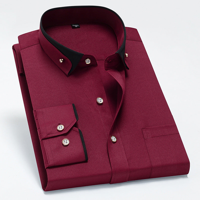 Tanner - Chemise homme décontractée à manches longues avec poche