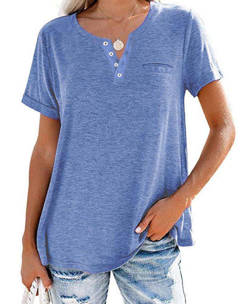 Élodie – Blouse Femme à Manches Courtes