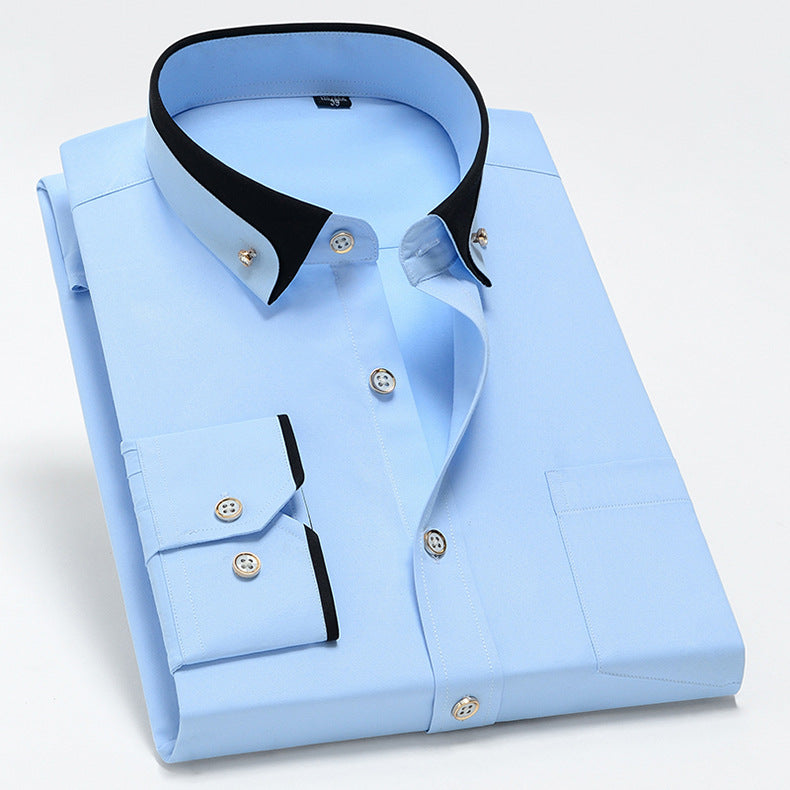 Tanner - Chemise homme décontractée à manches longues avec poche