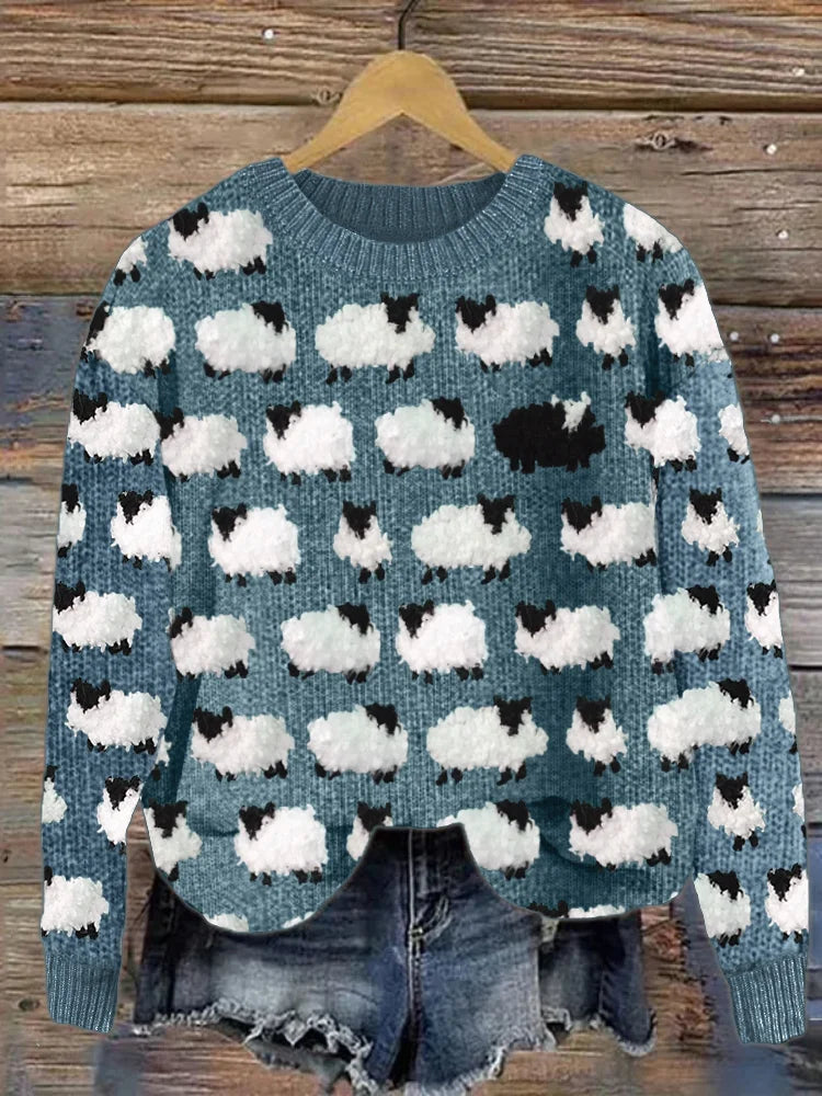 Marta – Pull en laine avec motif mouton