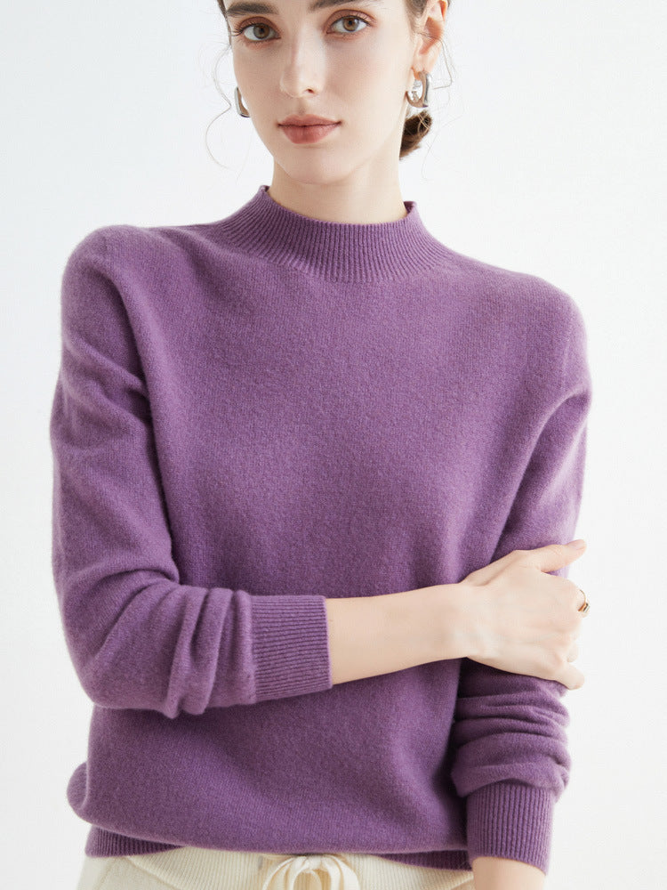 Rhoda - Pull en cachemire simple pour femmes