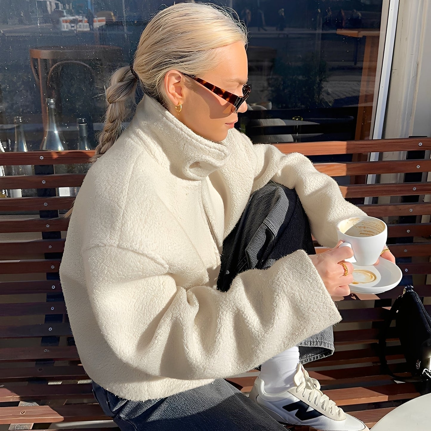 Shania - Long manteau en polaire pour femmes