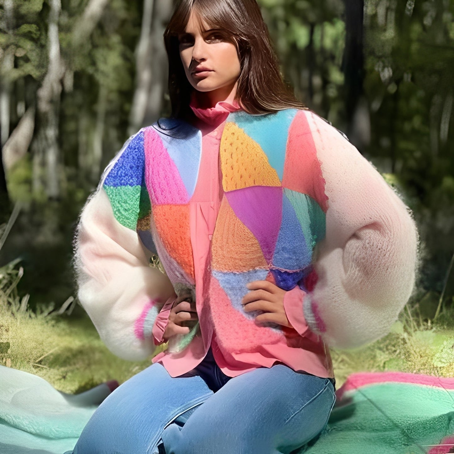 Luna - Pull douillet pour femmes avec couleurs opposées