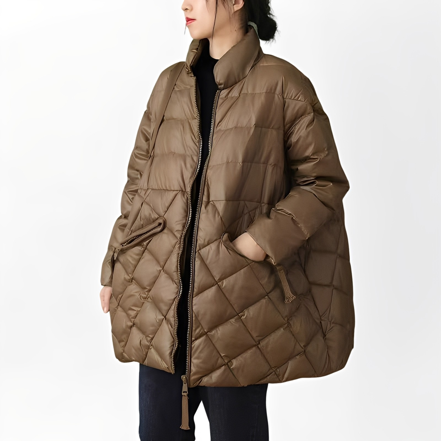 Emily - Manteau chaud avec poches à fermeture éclair pour femmes