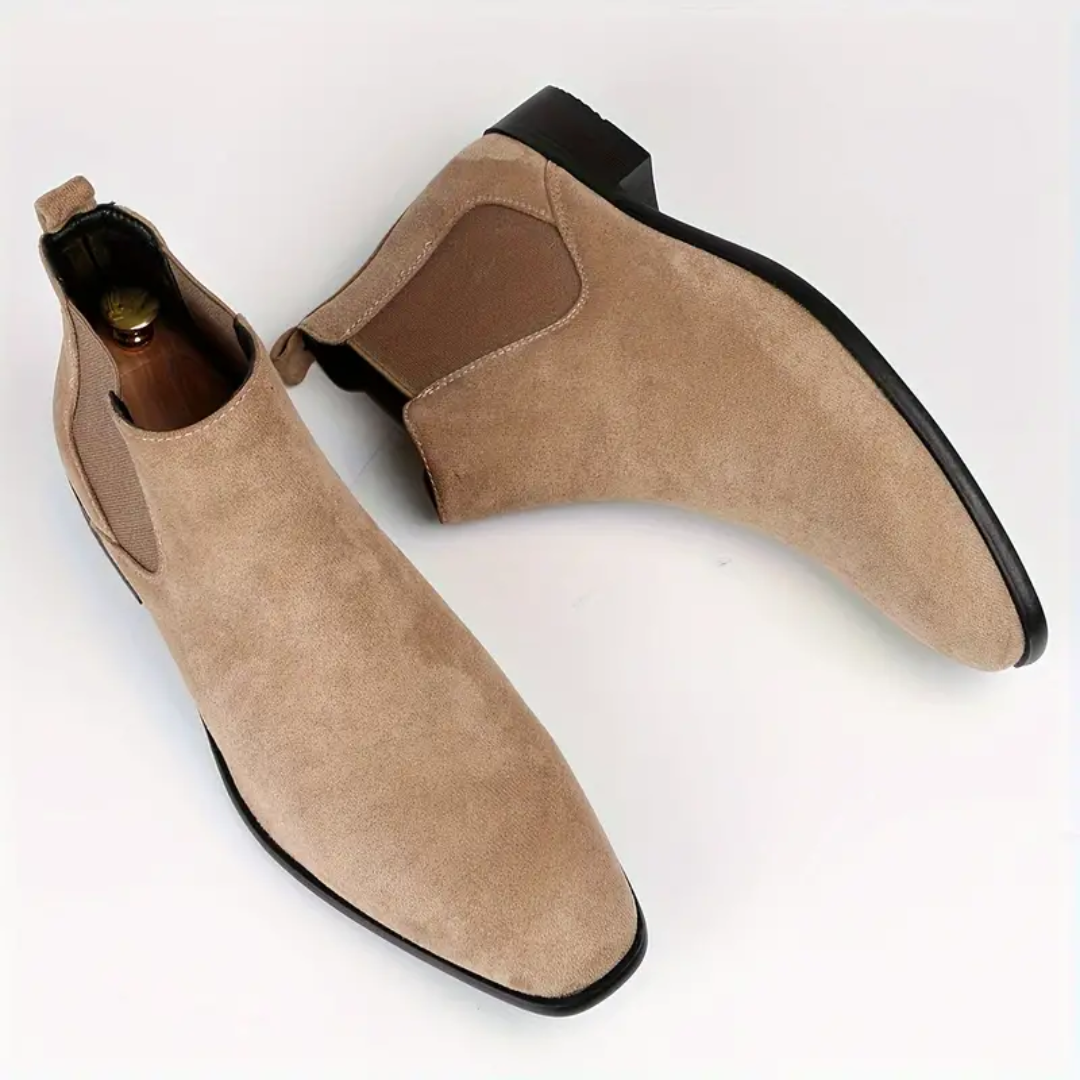 Dario – Bottines Chelsea en Vrai Cuir avec Petit Talon
