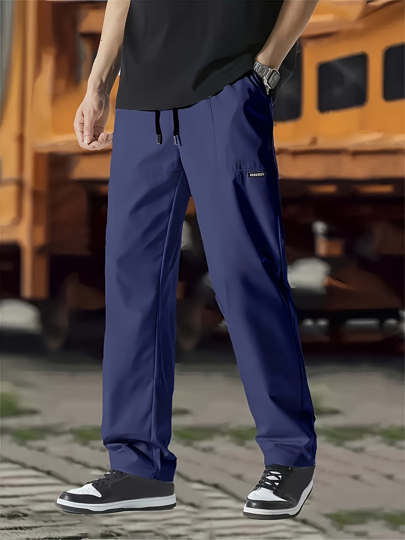 Esmund - Pantalon de jogging relax avec cordon pour hommes
