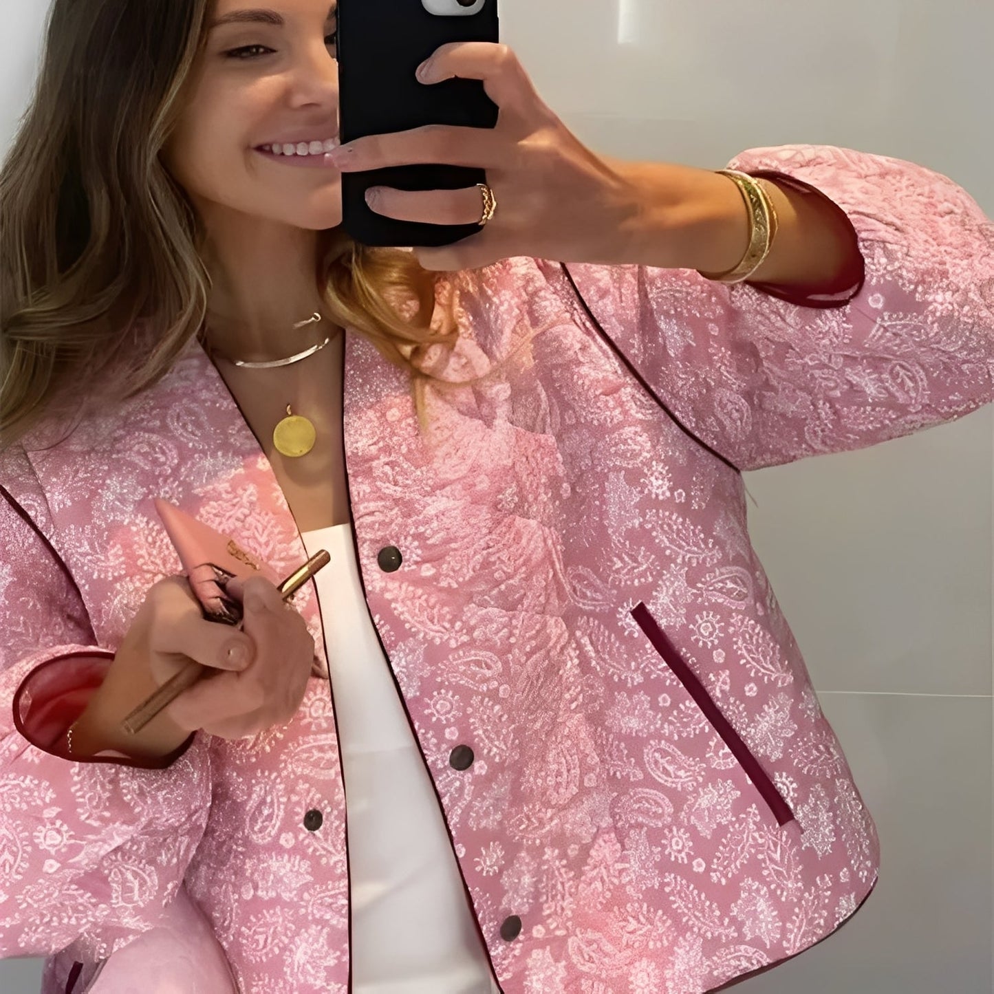 Katelyn - Veste casual patchwork matelassée pour femmes
