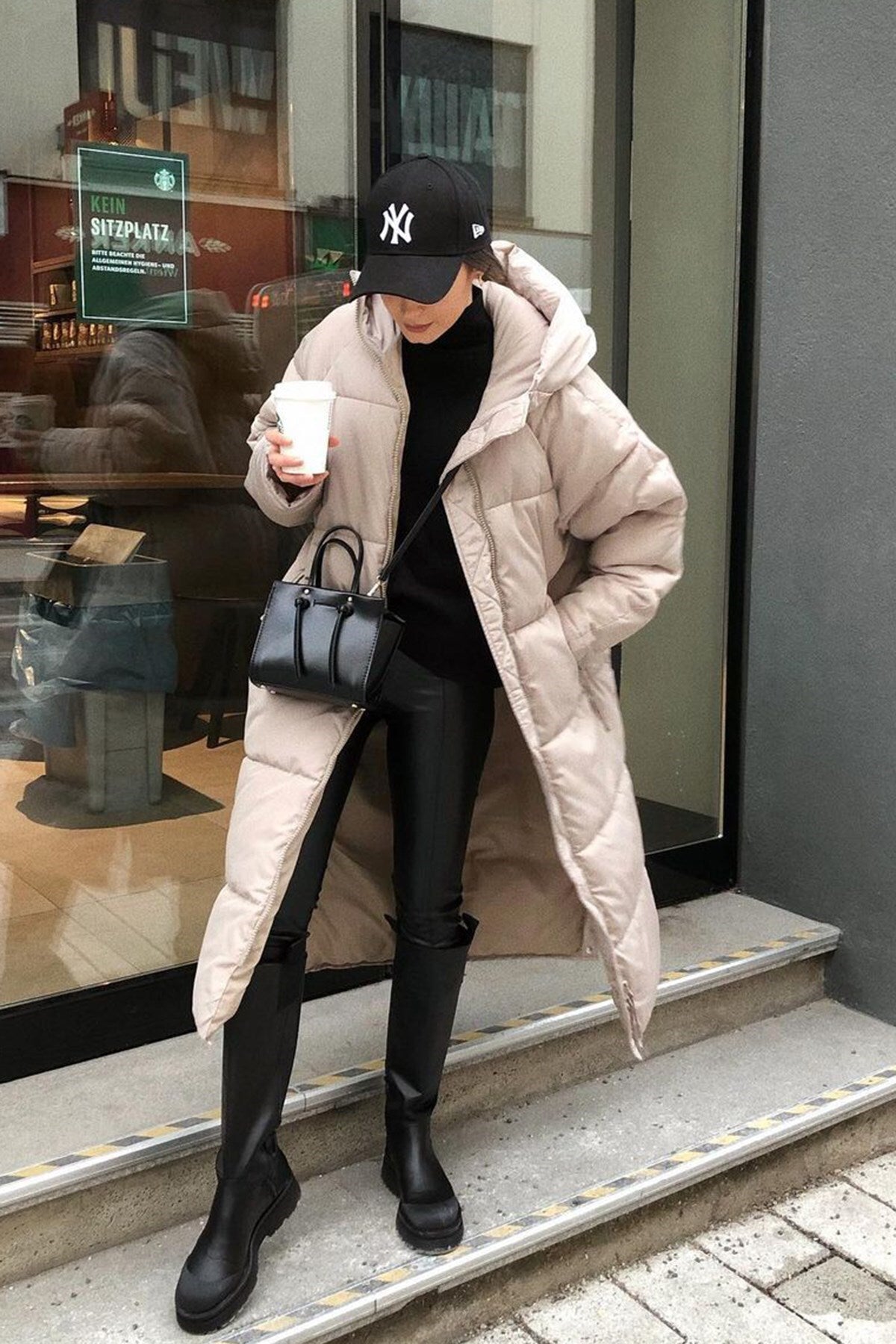Alyce – Long manteau d'hiver en doudoune matelassée