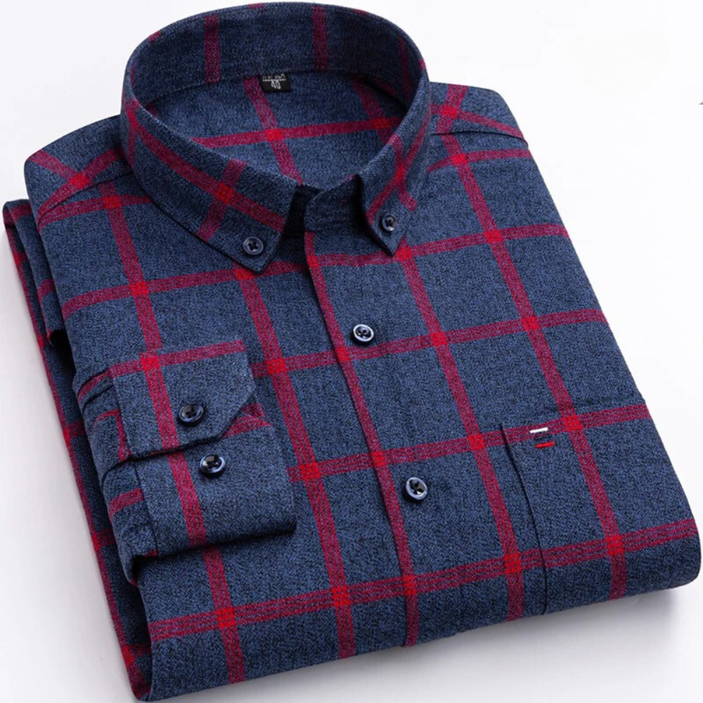 Louis – Chemise en coton à motifs tartan