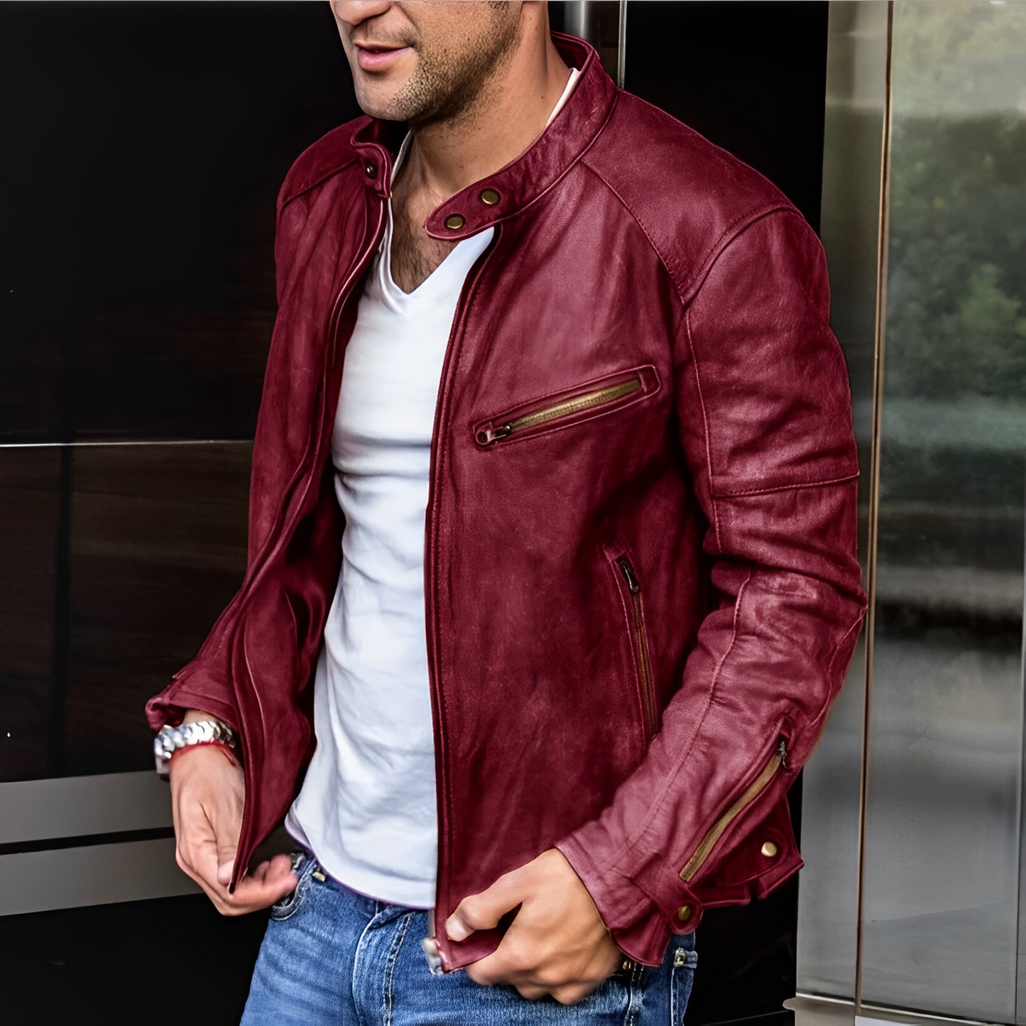 Dalton – Chic Blouson en Cuir pour Toute l'Année