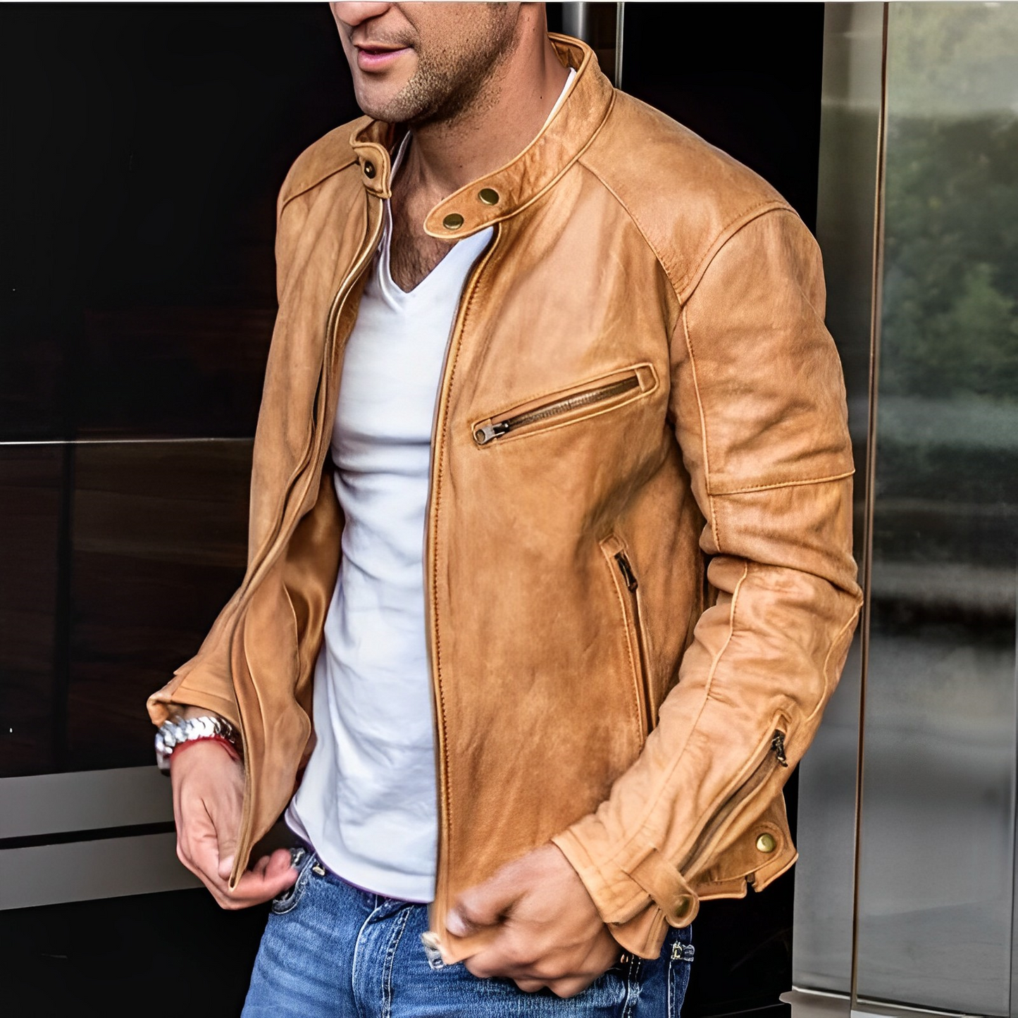Dalton – Chic Blouson en Cuir pour Toute l'Année