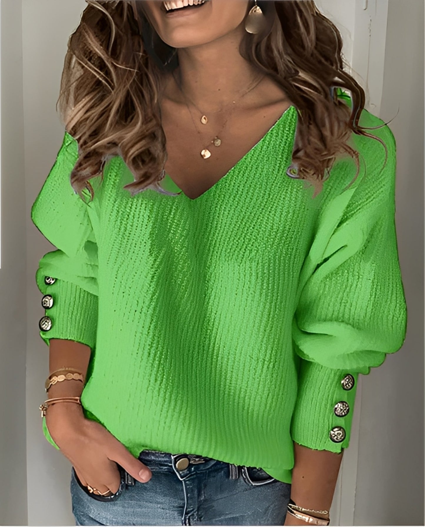 Beck – Pull en maille avec col en V