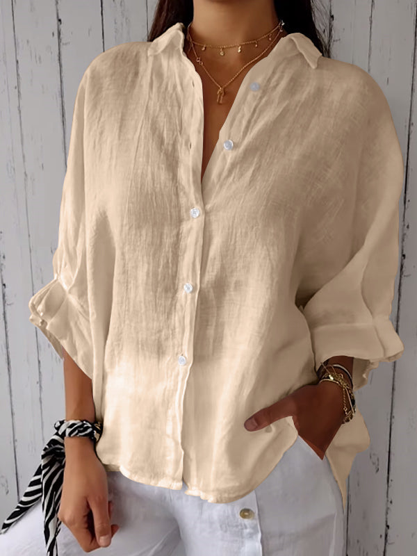 Reena – Chemise de loisir en coton-lin
