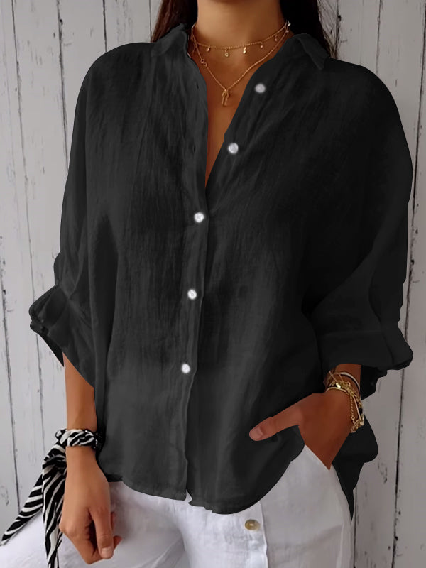 Reena – Chemise de loisir en coton-lin