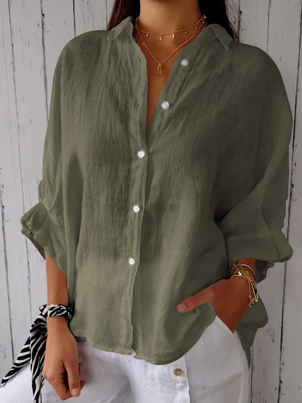 Reena – Chemise de loisir en coton-lin
