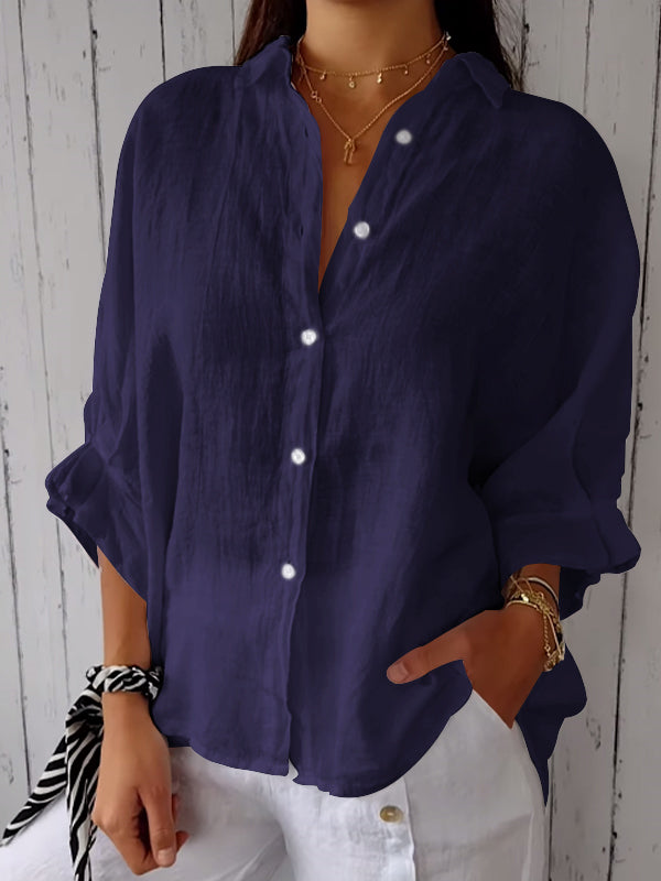 Reena – Chemise de loisir en coton-lin