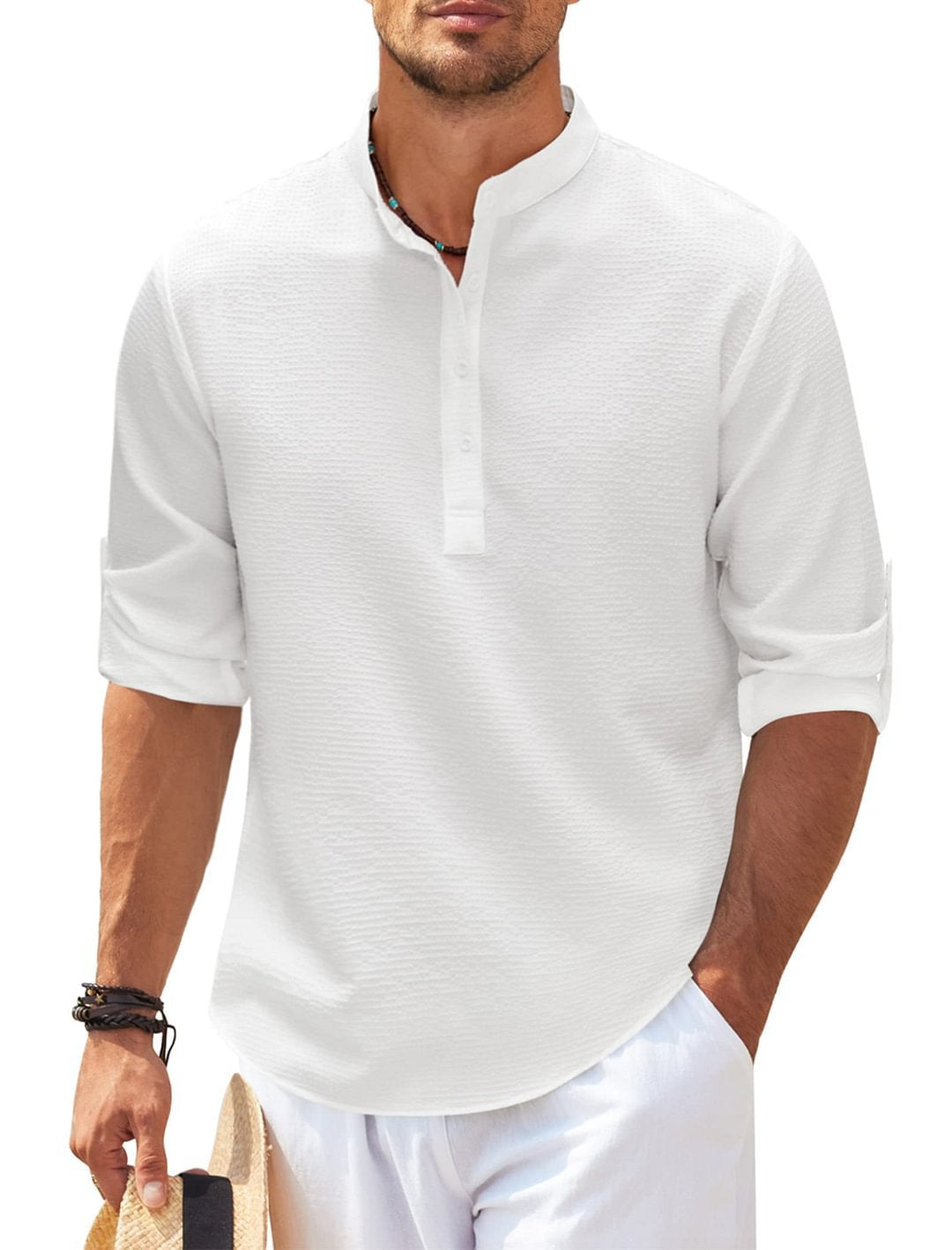 Cormac – Chemise en lin à manches longues pour hommes
