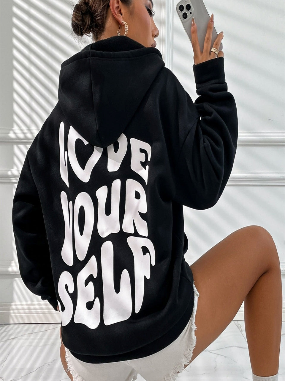 Daria – Hoodie en coton imprimé