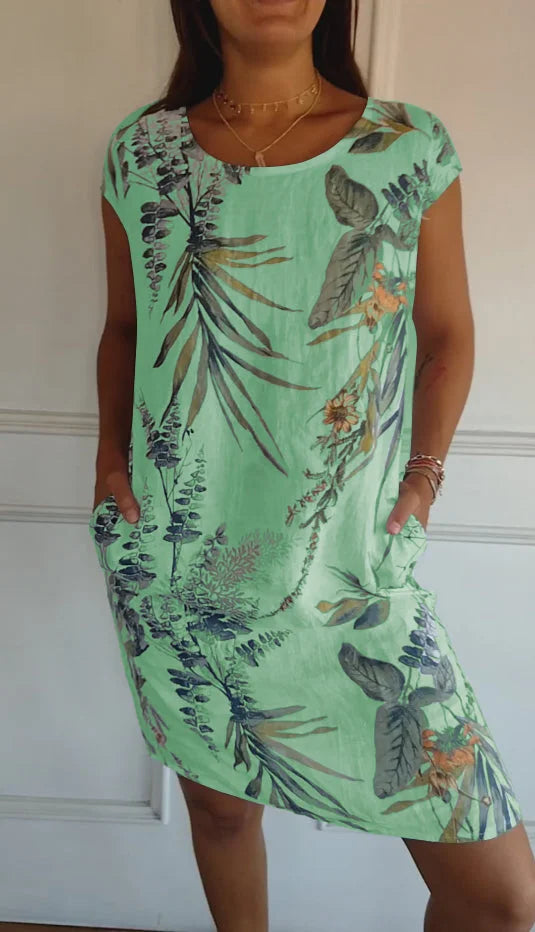 Britt – Robe avec motif et col rond