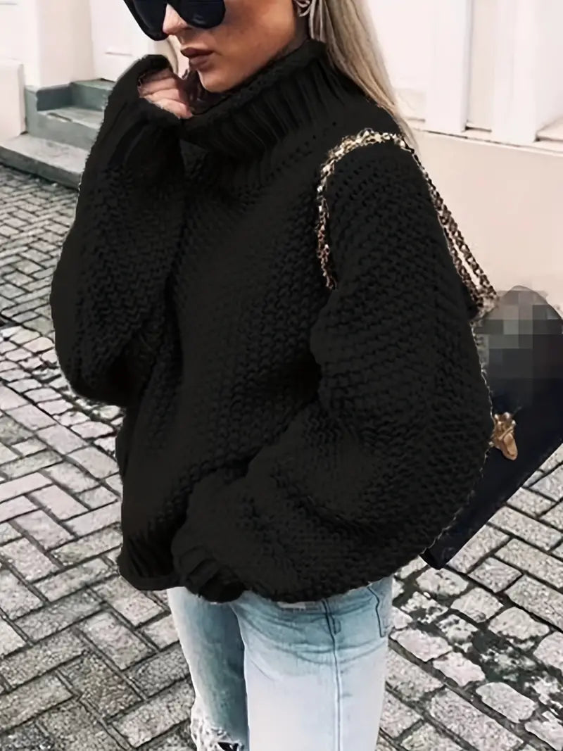 Vale – Pull col roulé uni